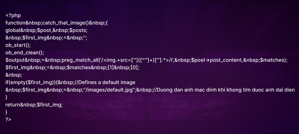 Tạo Featured Image bằng code từ ảnh bài viết