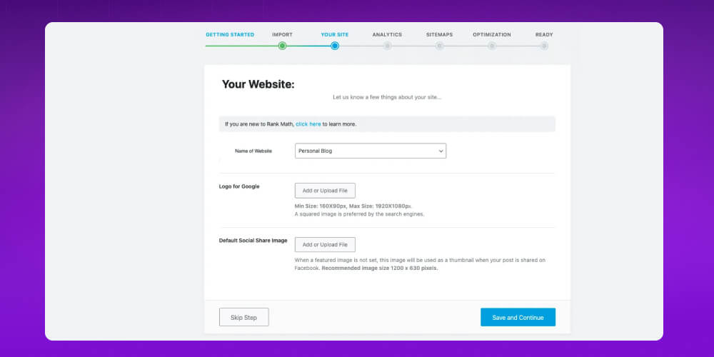 thêm thông tin website