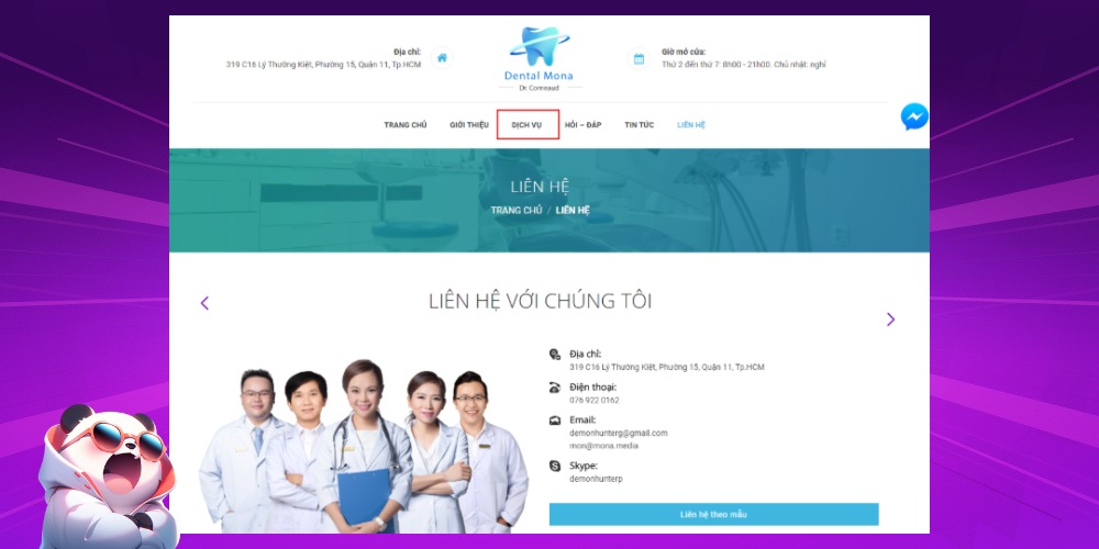 Chức năng dịch vụ phải có khi thiết kế web nha khoa