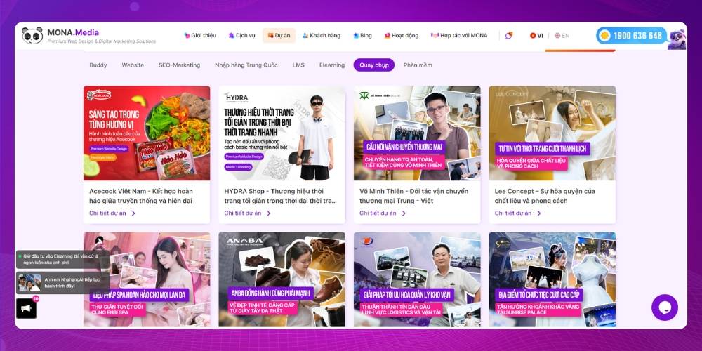 Thiết kế website marketing agency với đầy đủ tính năng