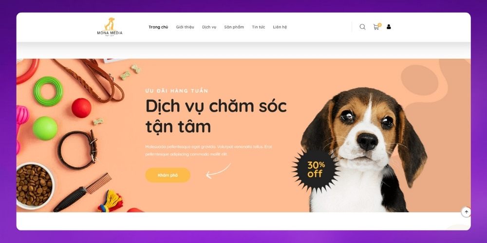Nên thiết kế web cửa hàng thú cưng chuẩn SEO