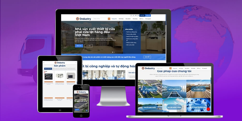 Thiết kế web vận chuyển chuẩn responsive