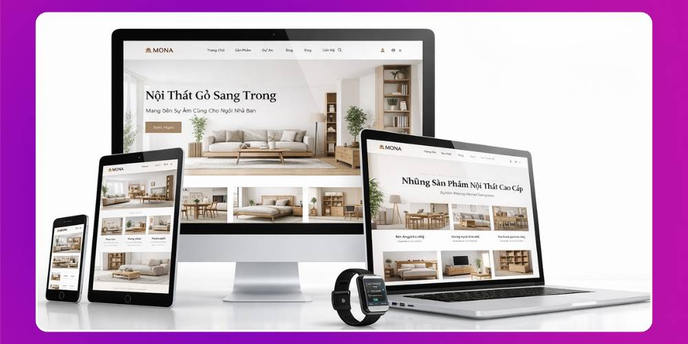 Thiết kế website bán đồ gỗ responsive là yếu tố quan trọng hàng đầu