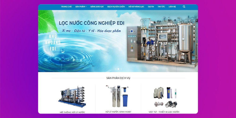 Thiết kế web bán máy lọc nước chuẩn SEO