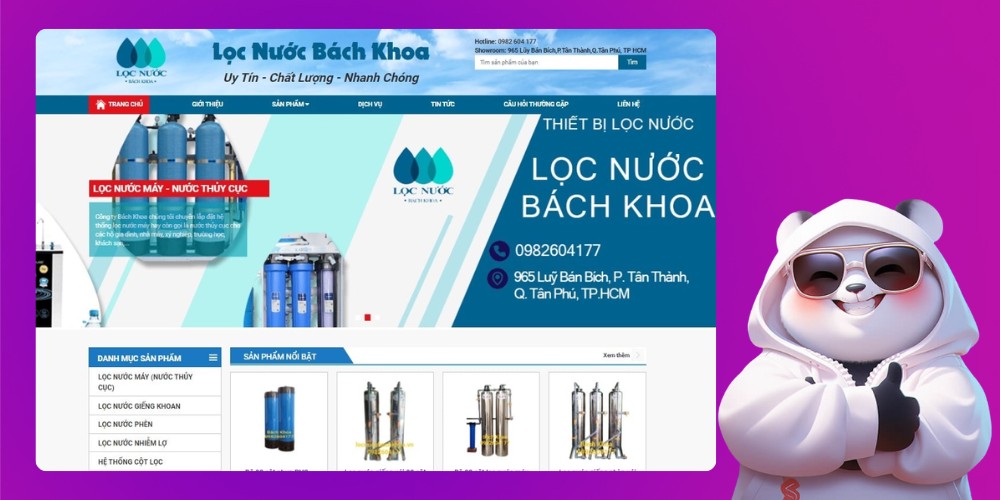Thiết kế web bán máy lọc nước giúp tăng uy tín