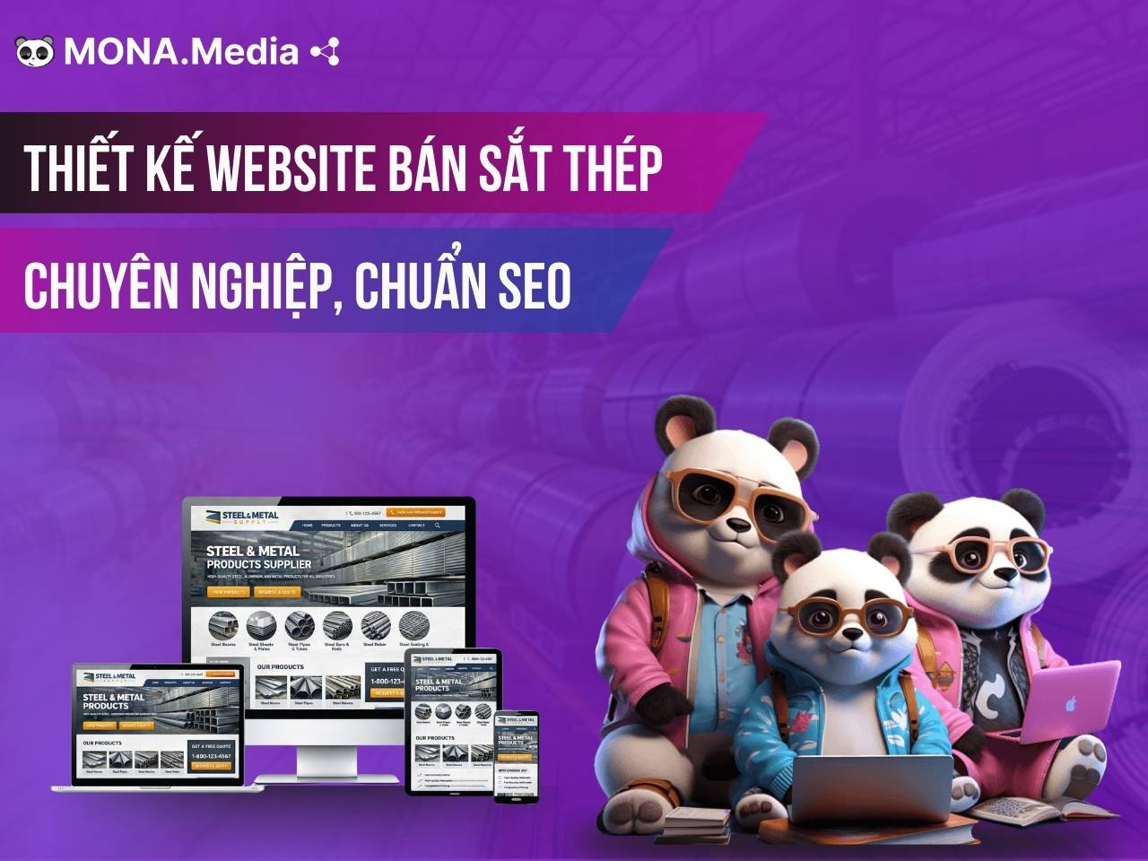 Thiết kế website bán sắt thép chuẩn SEO, chuyên nghiệp