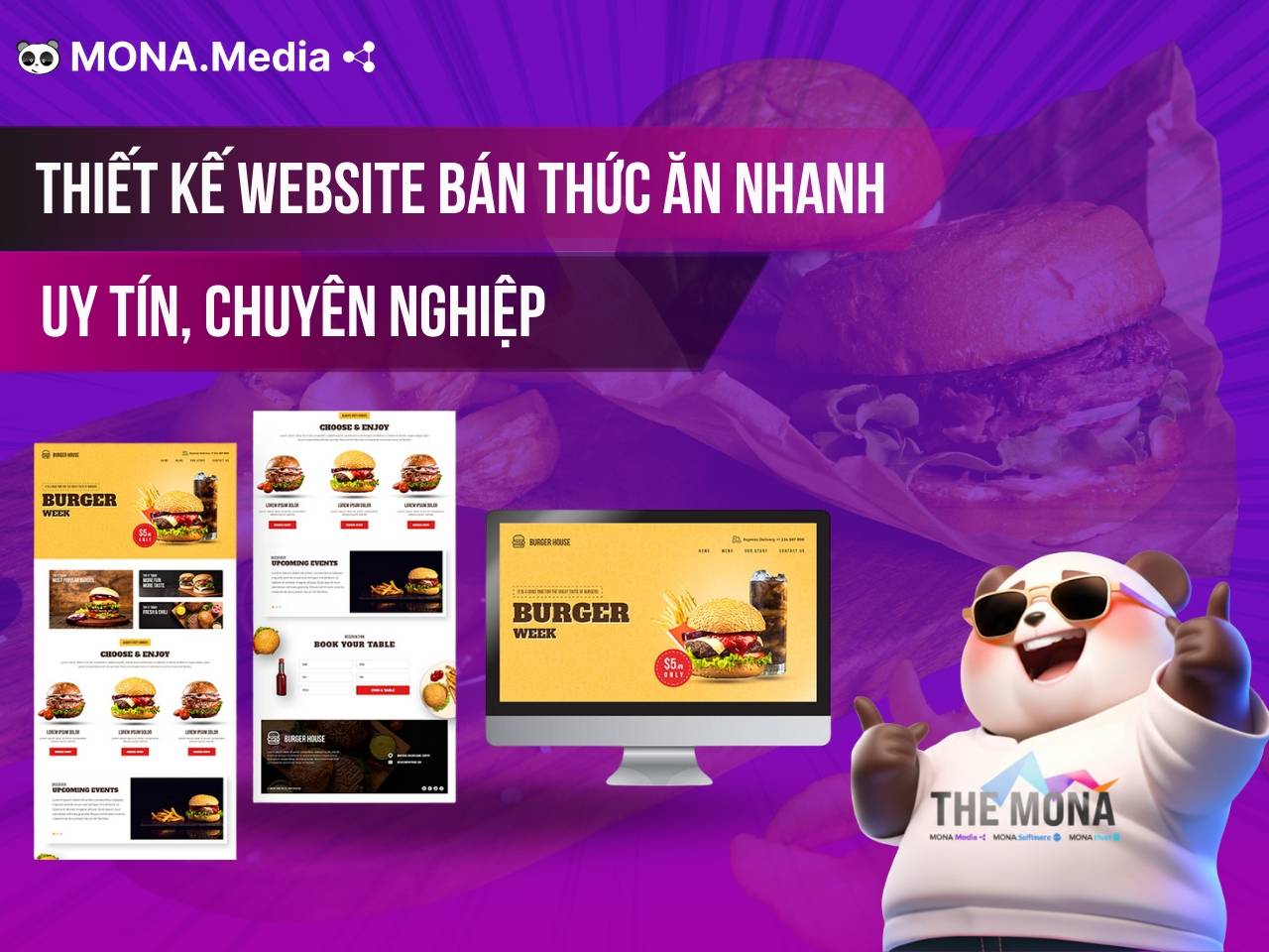 Dịch vụ thiết kế website bán thức ăn nhanh chuyên nghiệp