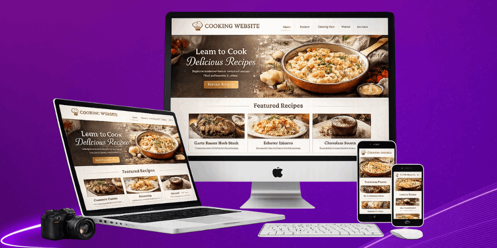 Thiết kế website dạy nấu ăn tương thích với nhiều thiết bị