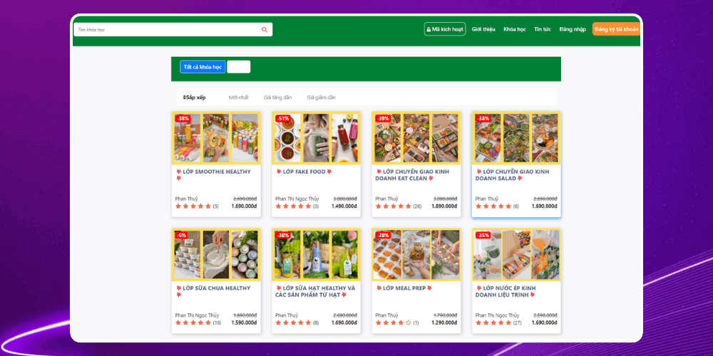 Thiết kế trang web dạy nấu ăn giúp tiết kiệm chi phí vận hành hiệu quả