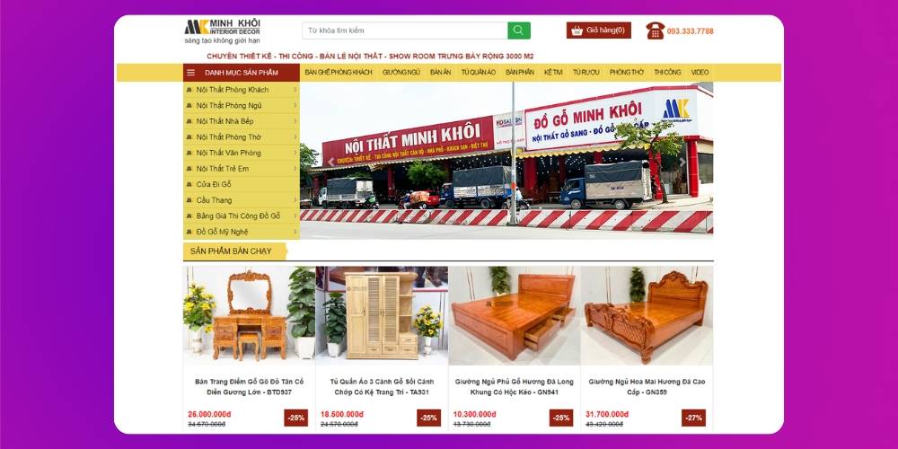 Thiết kế web bán đồ gỗ giúp nâng cao uy tín thương hiệu