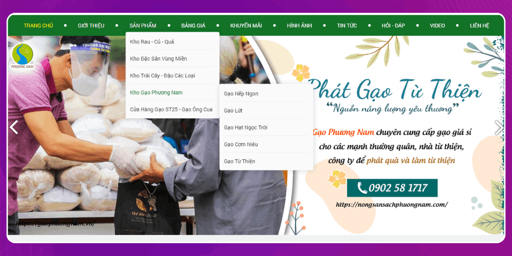 Thiết kế web bán hàng nông sản với bộ lọc tìm kiếm thông minh
