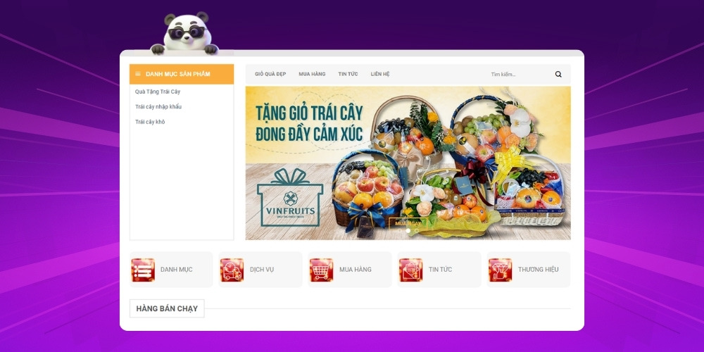 Thiết kế website quà tặng giao diện đẹp mắt