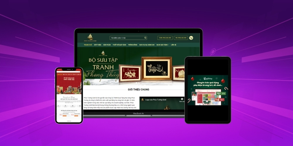 Thiết kế website bán quà tặng tương thích nhiều thiết bị