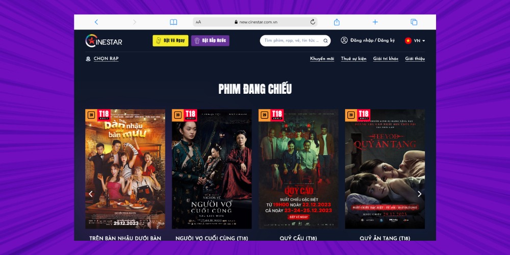 Thiết kế website rạp chiếu phim giao diện đẹp mắt Thiết kế website rạp chiếu phim giao diện đẹp mắt