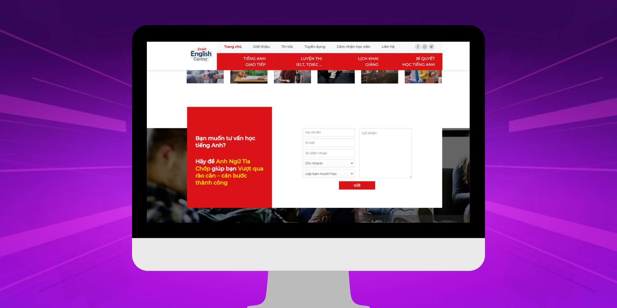 Thiết kế website trung tâm Anh văn với các tính năng tương tác Thiết kế website trung tâm Anh văn với các tính năng tương tác