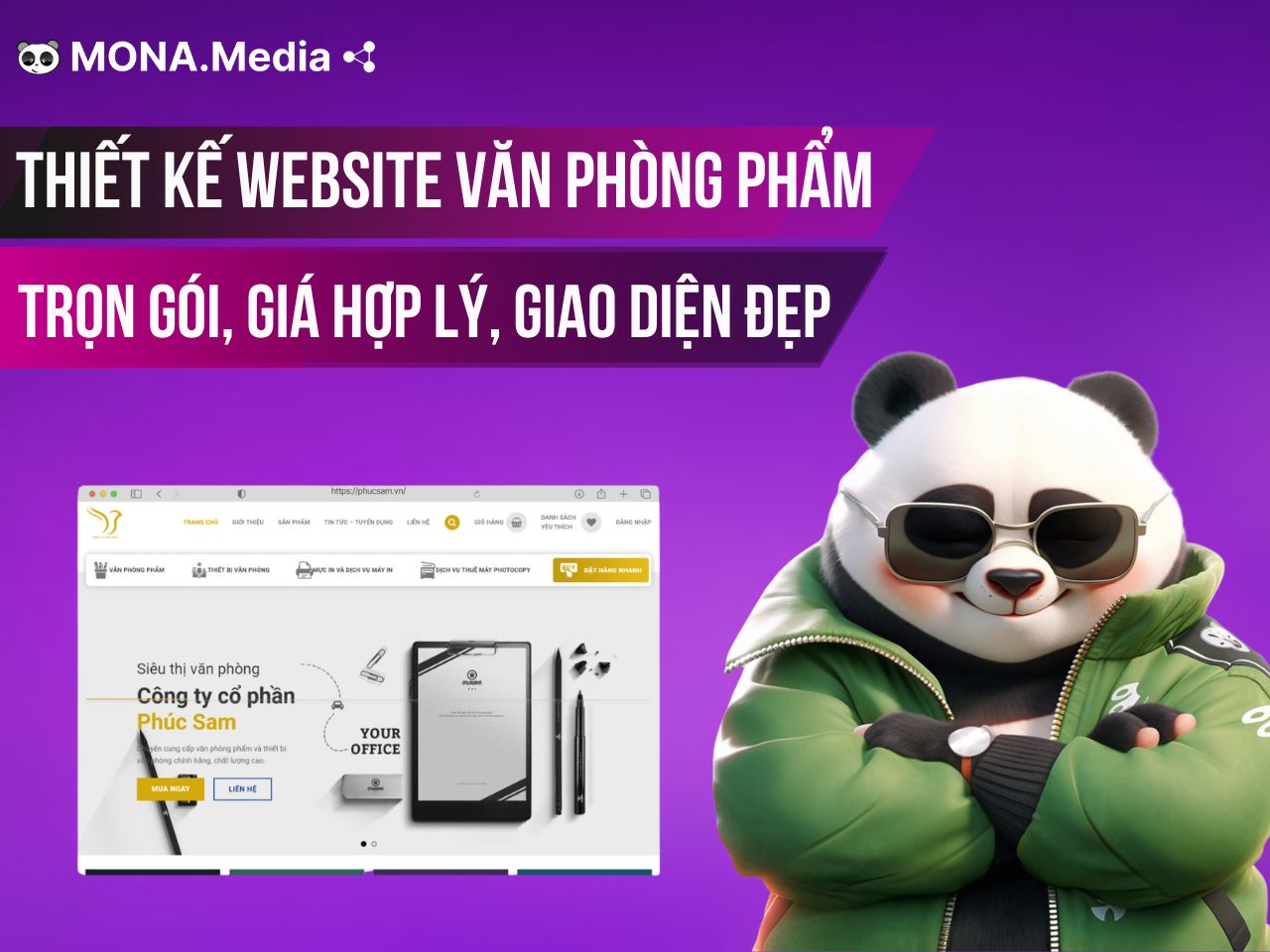 Thiết kế website văn phòng phẩm