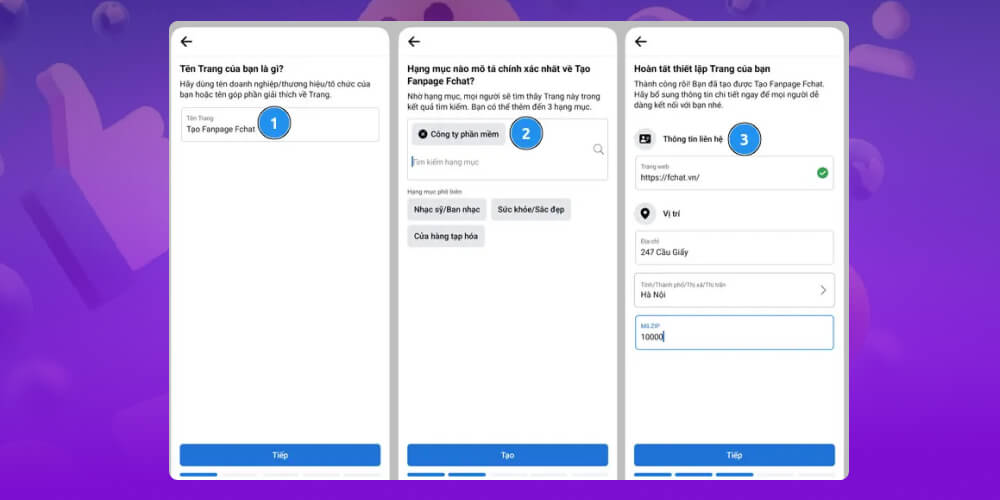 Thiết lập thông tin cơ bản