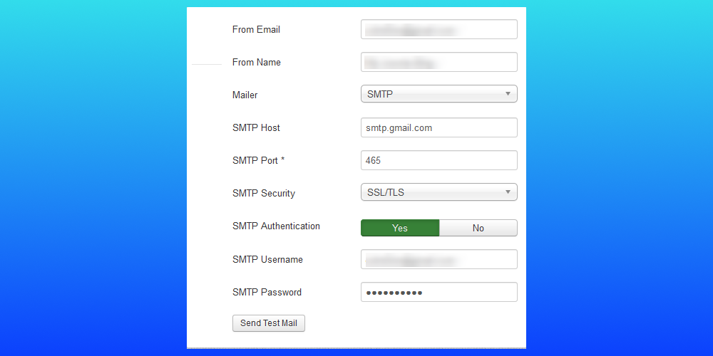 Thiết lập cấu hình SMTP Gmail