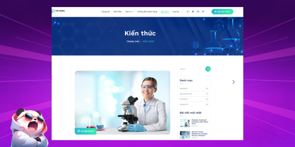 Thêm chuyên mục kiến thức khi thiết kế website nha khoa