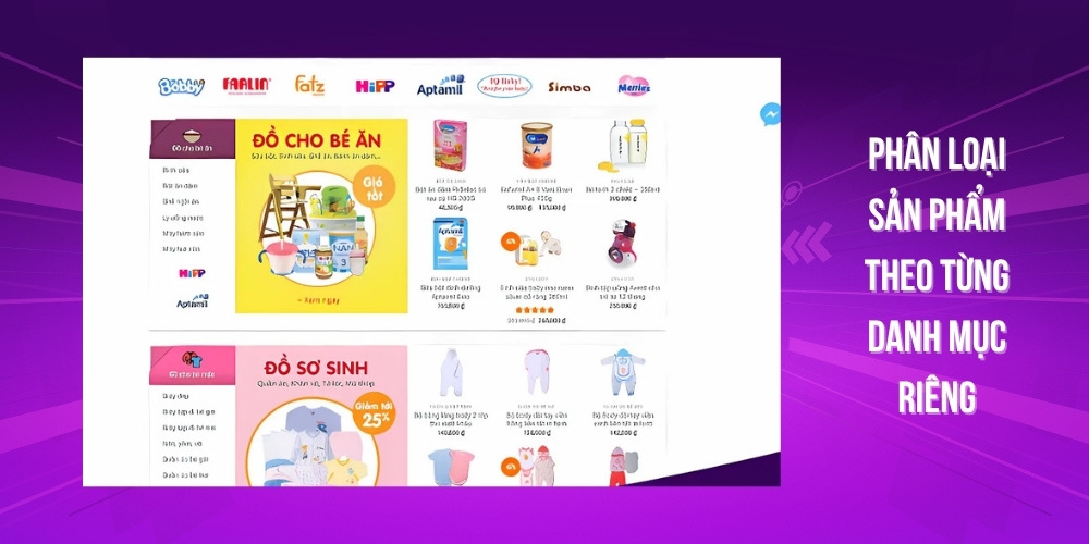 Thêm module sản phẩm khi thiết kế website bán hàng cho mẹ và bé Thêm module sản phẩm khi thiết kế website bán hàng cho mẹ và bé