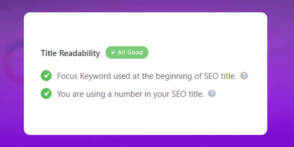 Title Readability