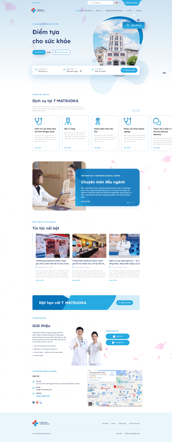 Dự án Website Bệnh Viện T Matsuoka Medical Center