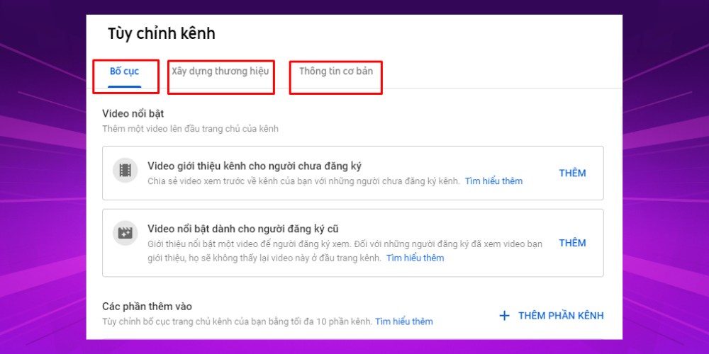 Tối ưu phần tùy chỉnh kênh khi làm SEO Youtube Tối ưu phần tùy chỉnh kênh khi làm SEO Youtube