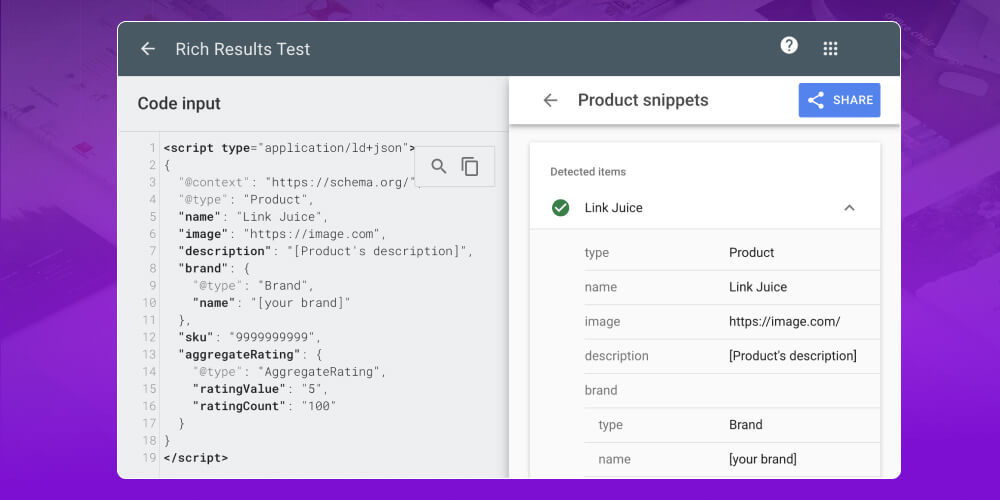 tối ưu hóa Rich Snippets