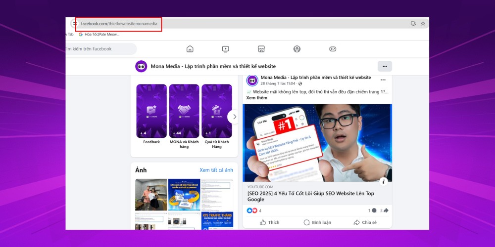 Tối ưu phần URL cho fanpage Facebook