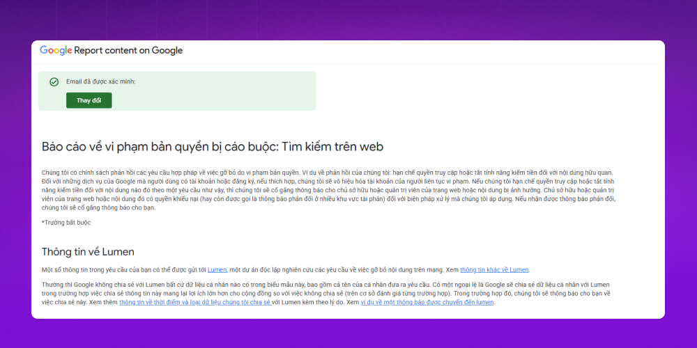 Trợ giúp pháp lý của Google