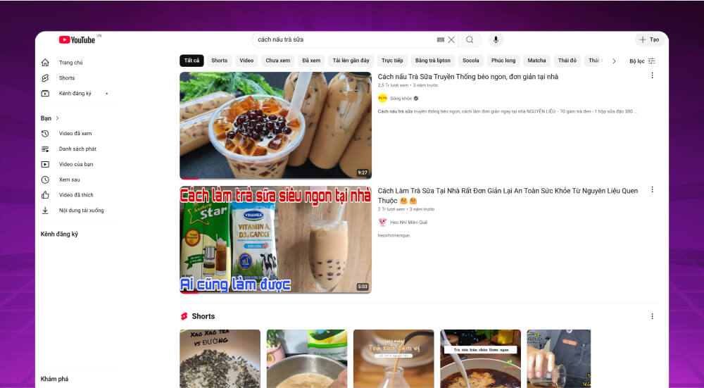 Ví dụ về cách SEO Youtube