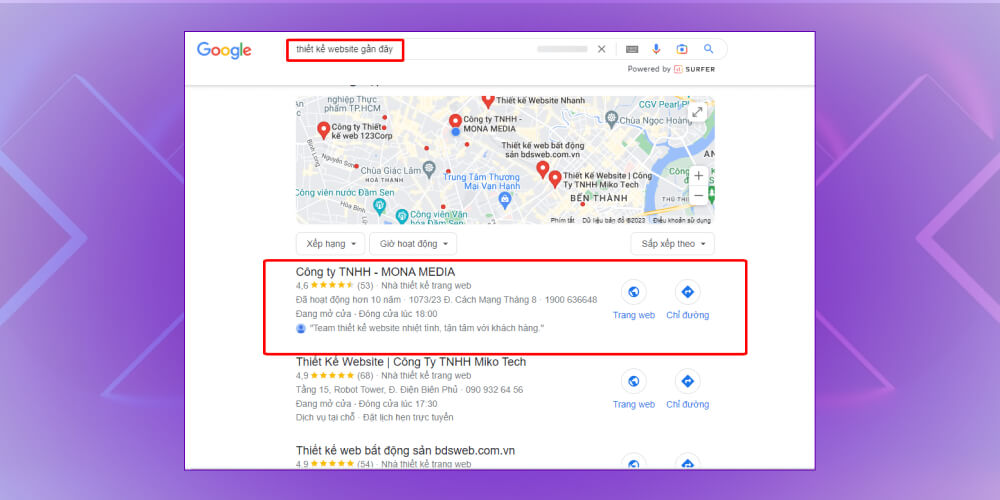 Ví dụ cụ thể về SEO Map