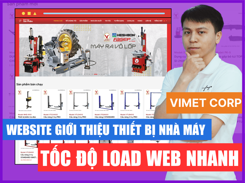 Dự Án Website Công ty CP Kỹ thuật Thiết bị Việt Mỹ - Vimet Corp