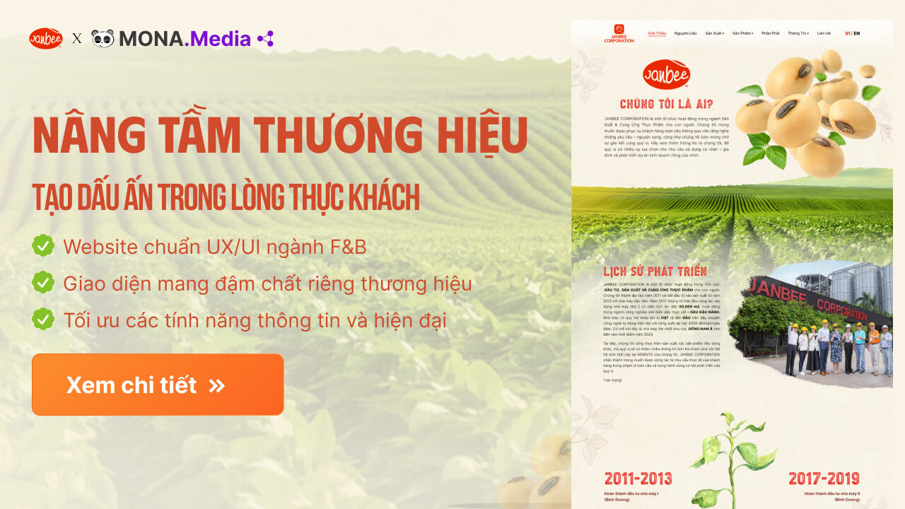 web ẩm thực janbee
