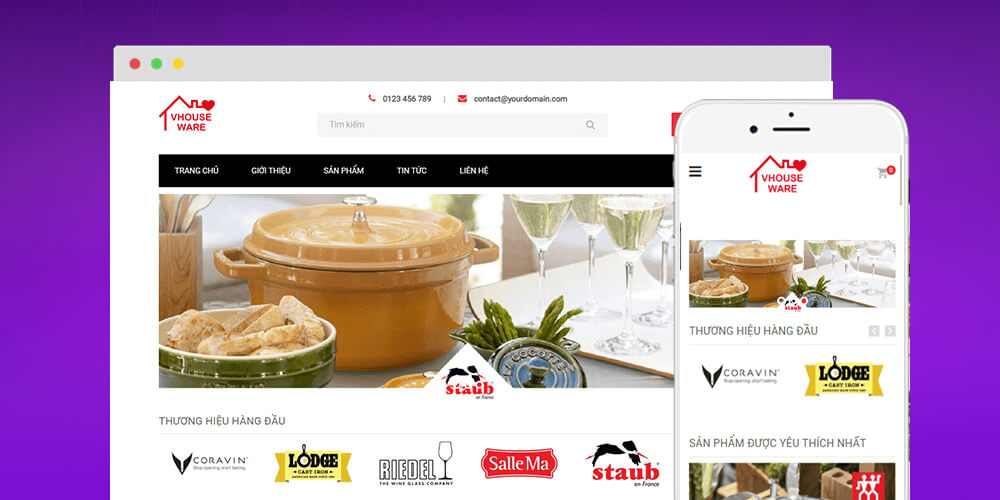 web bán hàng gia dụng chuẩn Reponsive