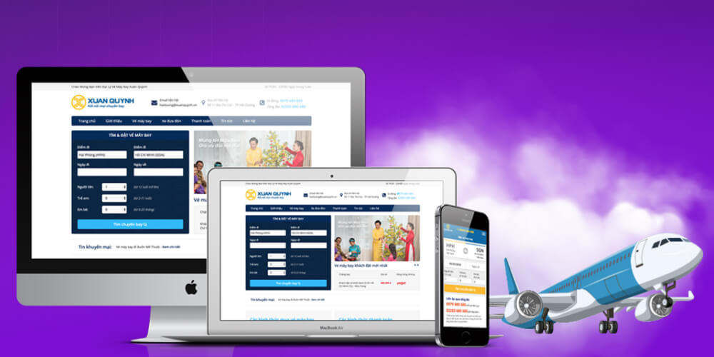 website bán vé máy bay đối với đại lý