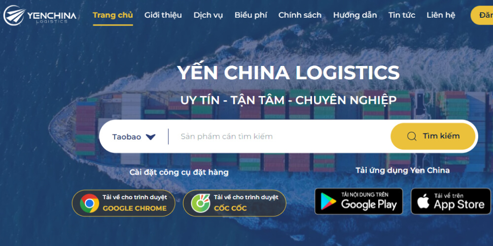 Trang web nhập hàng Trung Quốc Yến China Logistic