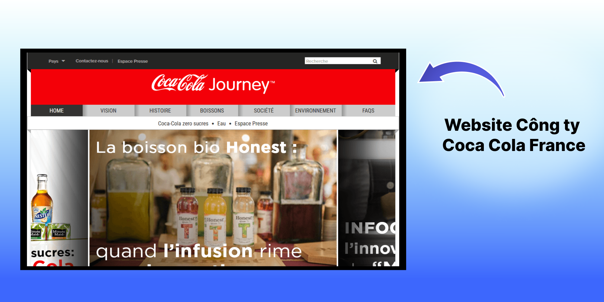 Website Coca Cola France