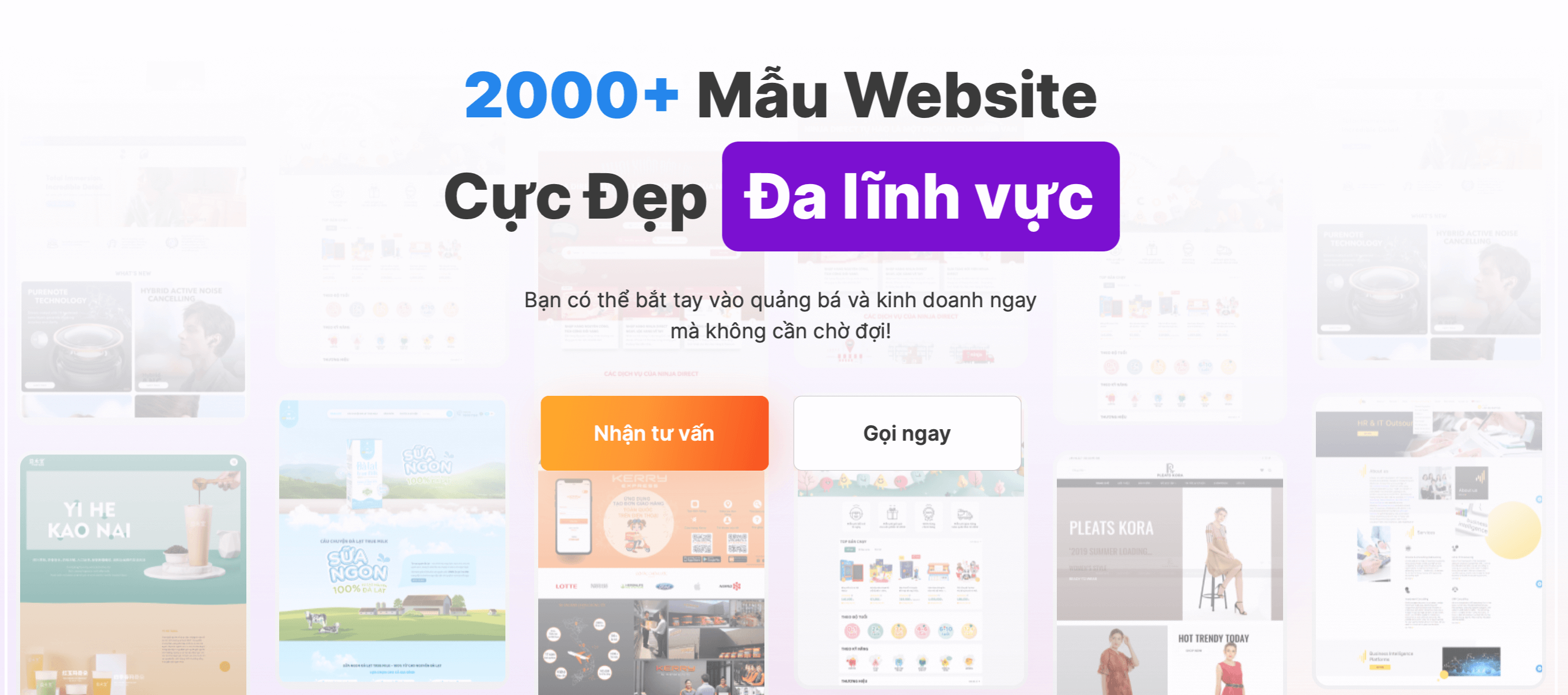 website mẫu của Mona