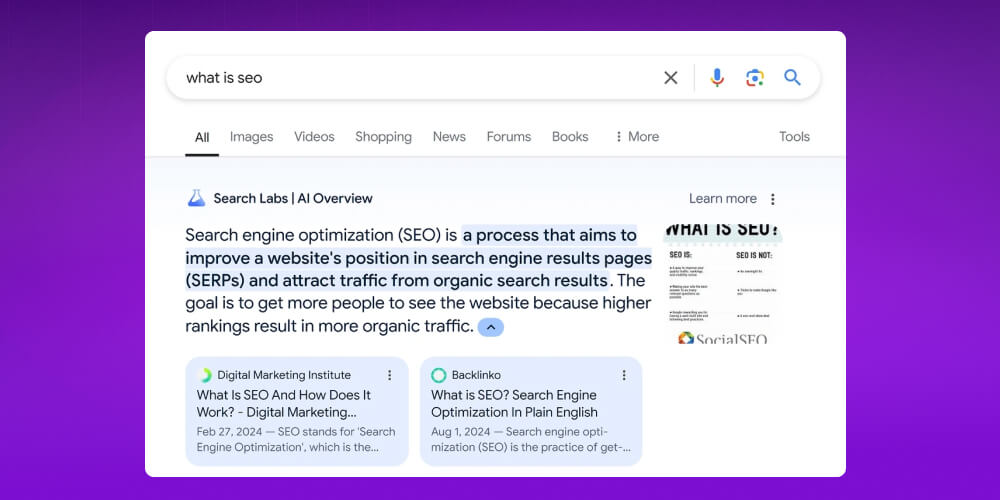 Tối ưu SEO cho SGE