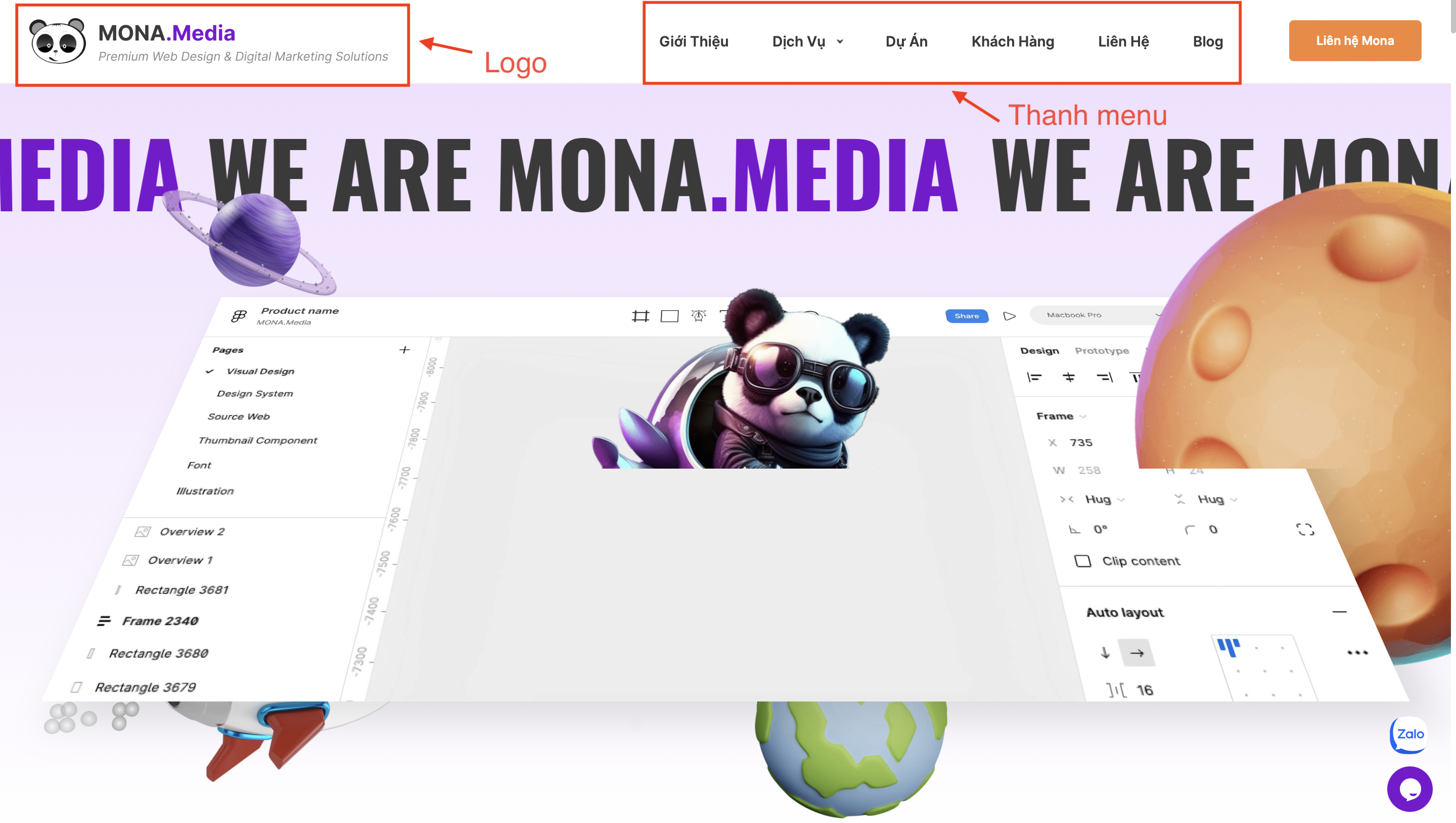 website chính của Mona