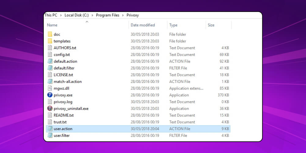 Mở file user.action để cài đặt SEO PowerSuite