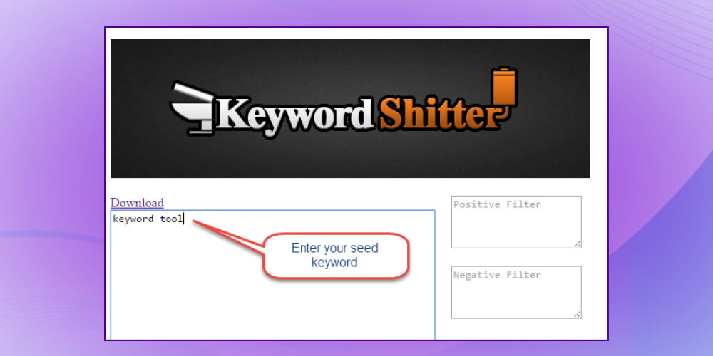 Tool lập kế hoạch từ khóa Keyword Shitter