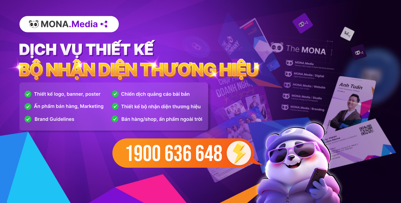 Dịch vụ thiết kế bộ nhận diện thương hiệu MONA Media