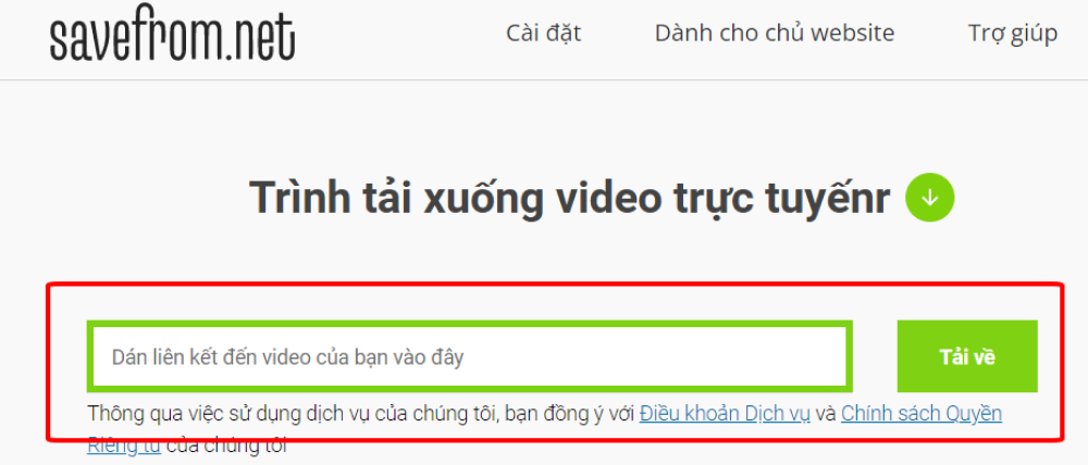 Reup Youtube bằng savefrom 1