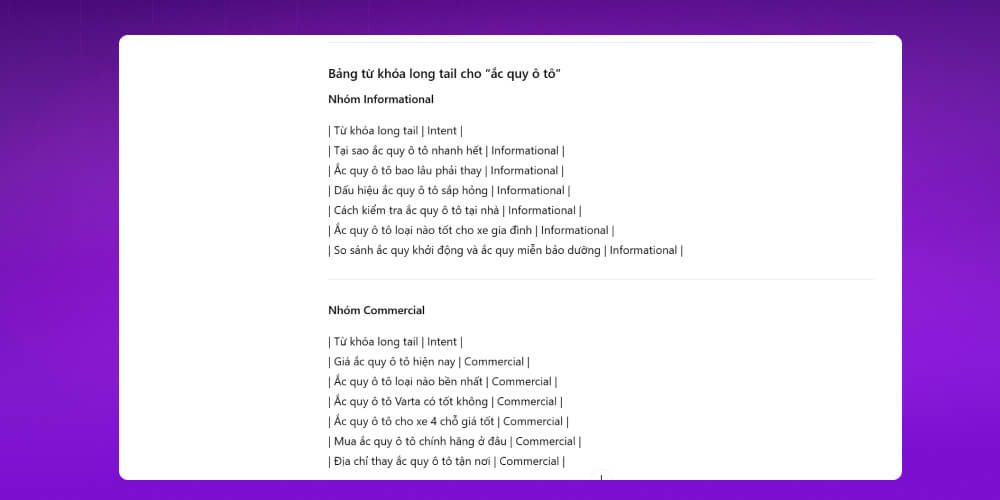 dùng Chat GPT hỗ trợ tìm keyword