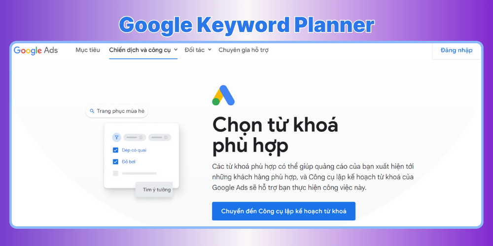 công cụ seo google keyword planner