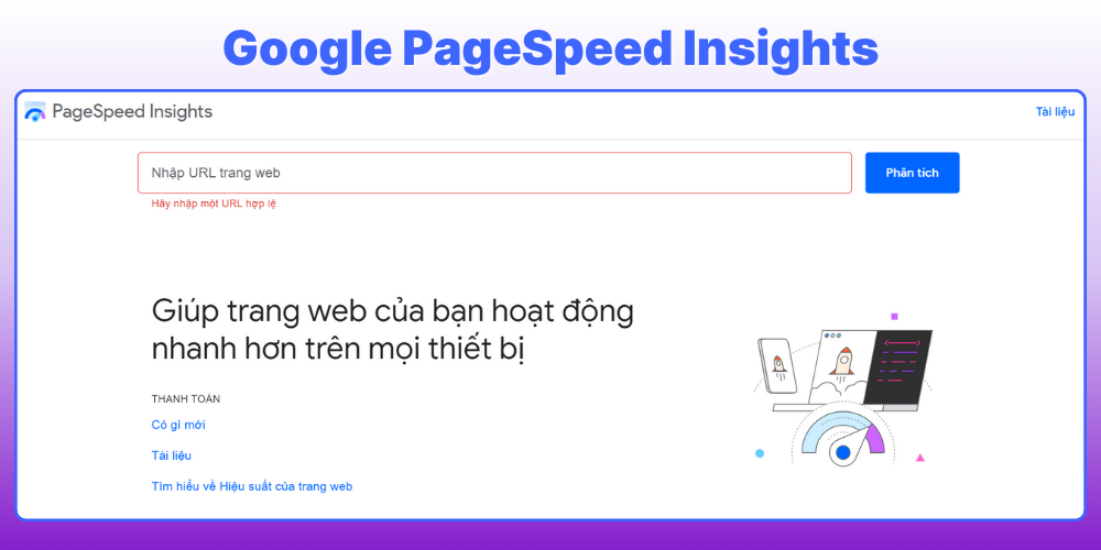 phần mềm seo google pagespeed insights