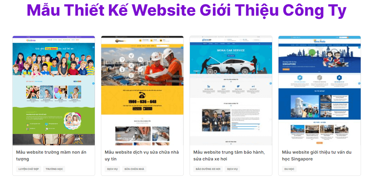 thiết kế website giới thiệu trung tâm