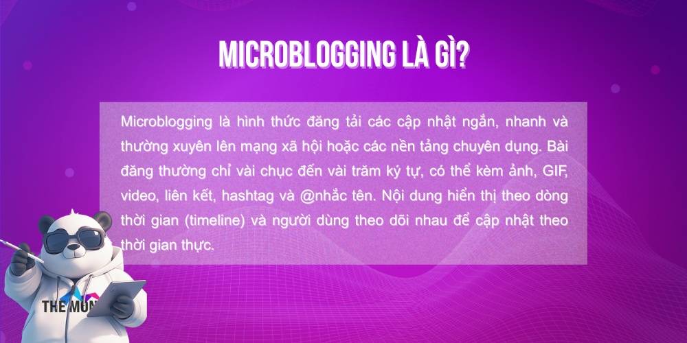 Microblogging là hình thức chia sẻ nội dung dạng ngắn
